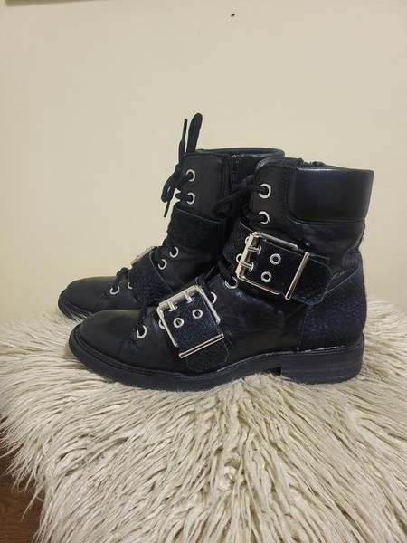 Women Billi Bi Boots Black Leather 40 #5YY5