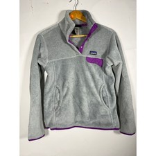 Patagonia Re-Tool Snap-T Fleece Pullover Grey Purple Womens Small Gorpcore