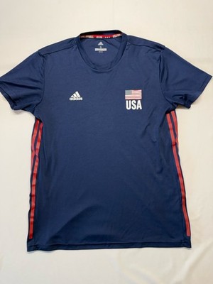 Adidas Team USA Volleyball Performance T-Shirt Men's Small Short