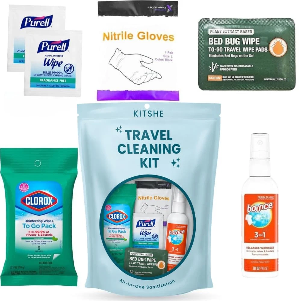 Travel Cleaning Supplies Kit - Travel Size Cleaning Supplies For Hotels, Bath...