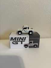 Mini GT 1:64 Land Rover Defender 90 Pickup White #338 OPEN BOX