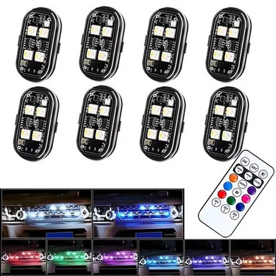 Wireless LED Strobe Lights with Remote Control, 8 Colors USB Rechargeable Waterp