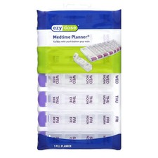 Weekly 4X/Day with Push Button Pop-Outs Medtime Planner, 1 Count