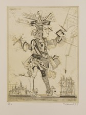 Simon Dittrich/Farbradierung/ 1981 / 200  Exemplare/ handsigniert