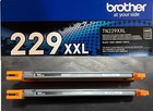 2 Genuine Brother TN229XXL Black Super High Yield Printer Toner Cartridge Opened