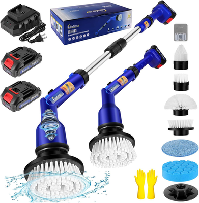 #ad #ad 2 Batteries Electric Cleaning Brush for Bathroom 1200RPM Power Cordless Spin Sc $119.99