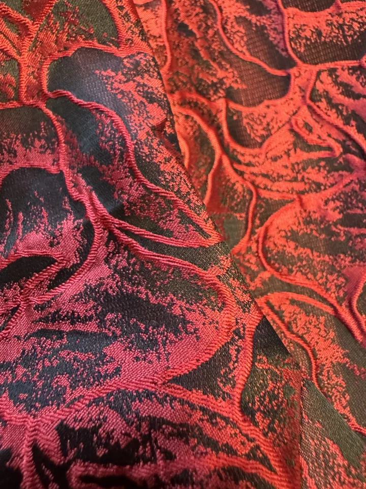 WHBM Dress 8 Red Black Floral Sleeveless A Line Party Wedding Pockets Washable - Image 2 of 4