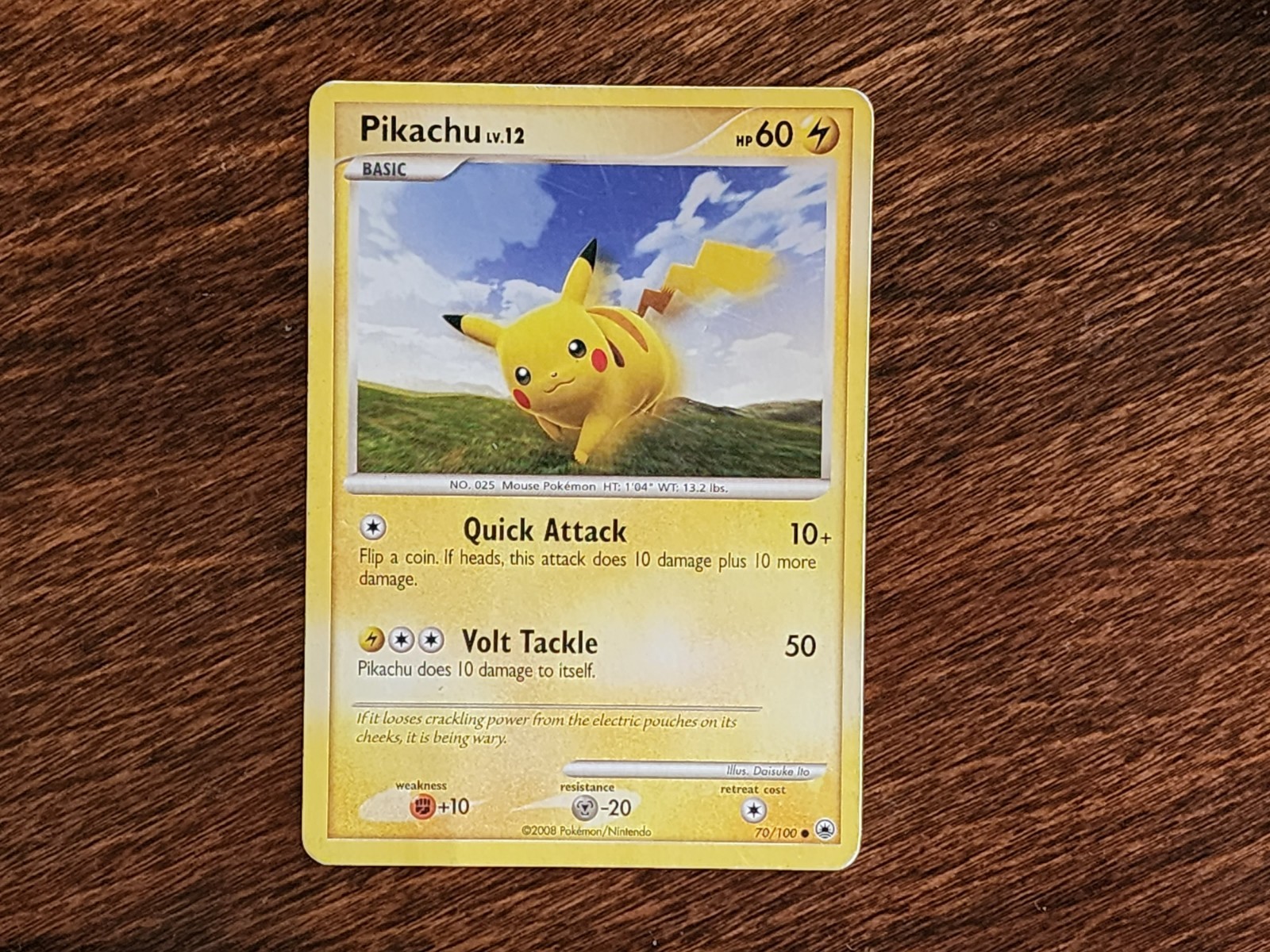 Pikachu 70/100 Majestic Dawn 2008 Regular - LP Lightly Played: Pokémon Card TCG