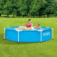 Swimmingpool Metallrahmen Pool Aufstellpool Schwimmbecken Schwimmbad Intex