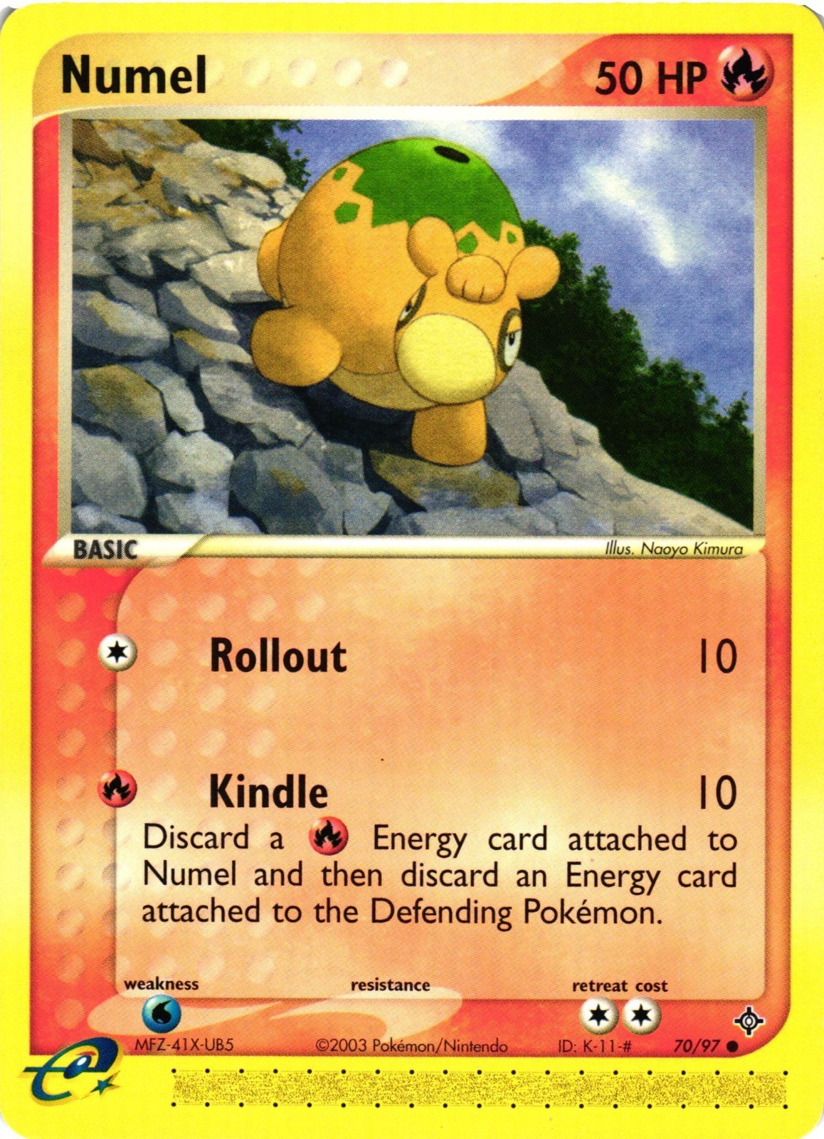 Pokemon TCG Numel 70/97 EX Dragon Common LP