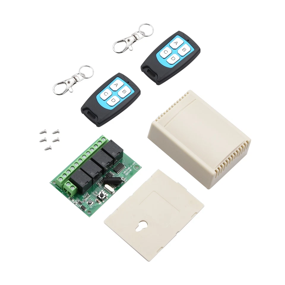 DC 6-30v 4-Channel Wireless RF Remote Control Relay Switch With 2 Receiver - Image 4 of 4