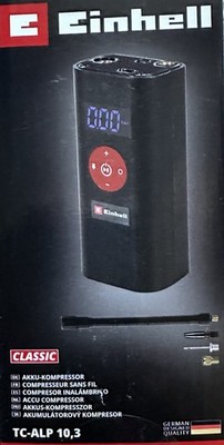 EINHELL TC ALP 10,3 Akku Kompressor 7,4V 2,0 Ah LCD Display 10,3 bar Luftpumpe