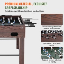 New Foosball Table, 55 inch Standard Size Foosball Table, Indoor Full Size Foos