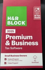 H R Block Tax Software Premium Business 2025, PC:LlNK KEY FREE eFiles State