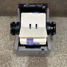 Zephyr Rolodex 2254D Mid Century Metal Address File Card Case Gray No Keys -READ