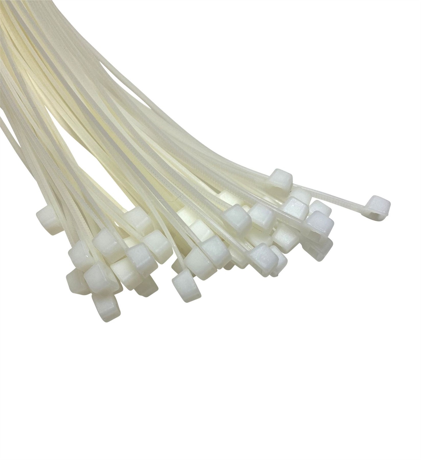 Natural/White Heavy Duty Nylon Cable Ties 550mm x 9.0mm Pack of 50 Tie Wraps