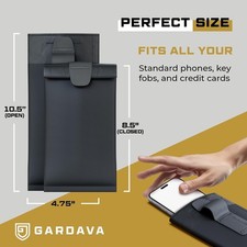 Military Grade Faraday Bag for Phones RFID Signal Blocking Pouch