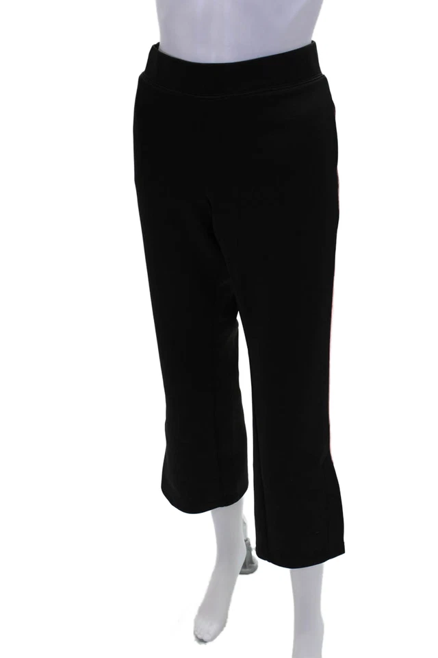 Pantalones deportivos Pam & Gela para mujer cintura elástica tiro medio negros rojos talla grande Foto 2 de 4