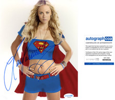 Laura Vandervoort signed "SMALLVILLE" 8x10 Photo d Hot SEXY Supergirl ACOA COA