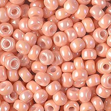 Miyuki Round Seed Beads Rocaille's Size 6/0 Opaque Peach Luster 20GM 6-596