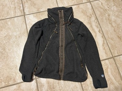 Kuhl Flight Jacket Stowaway Hood Italian Fleece Zip Up Jacket Women's Small