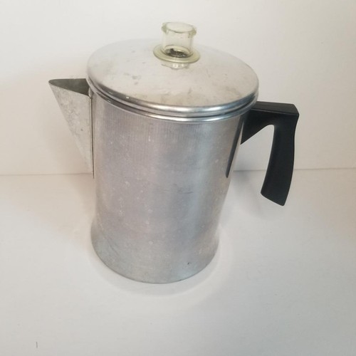 Vintage Aluminum Mirro Percolator Coffee Pot 9 Cup Stove Top or Camping