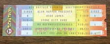 RARE 1981 Rick James Stone CIty Band FULL UNUSED Concert Ticket Buffalo AUD