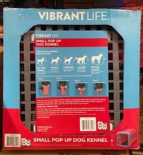 NEW Vibrant Life Small Pop Up Dog Kennel 22.50x 14.25x14.50