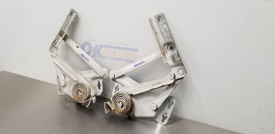 1993 DODGE W350 PICKUP HOOD HINGE SET PAIR WHITE - Image 4 of 4