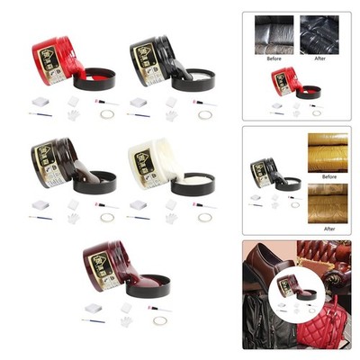 50ml Leather Recoloring Balm Kit Refurbishing Leather Dye for Furniture Sofa