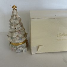 Lenox Treasures - Gold Club Christmas Tree - Treasure Box Only NO CHARM TRINKET