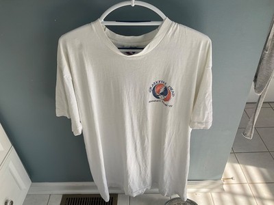 Vintage 1993 Grateful Dead Summer Tour Shirt Liquid Blue Tag XL White Steal Your