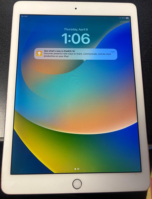 Apple iPad Pro A1674 MLYJ2LL/A 32GB Rose Gold Unlocked - No Sim - iOS 16.7.10