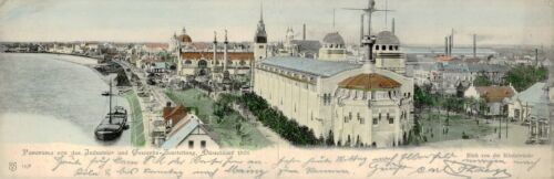 Ansichtskarte Düsseldorf Panorama Industrie- Gewerbe-Ausstellung 1902 (b0107)