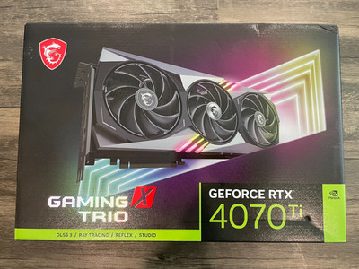 MSI RTX 4070 Ti Gaming X Trio 12GB GDDR6X Complete Box Clean Tested