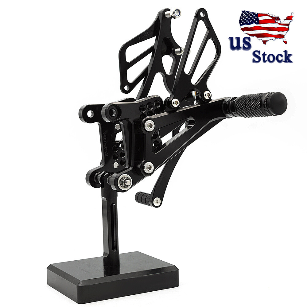 For Yamaha YZF R1 2007-2008 Black Motorcycle Adjust Rear Set Rearsets Footrests