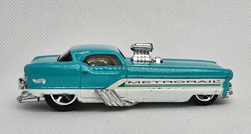 Hot Wheels Metrorail First Editions 2000 Nash Metropolitan blau/weiß Auto 1:64 - Bild 2 von 6