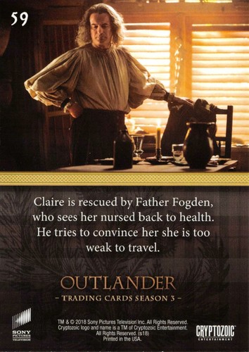 Outlander Season 3 (2019) BASE Trading Card #59 / TO DEFINE MADNESS - Picture 2 of 2