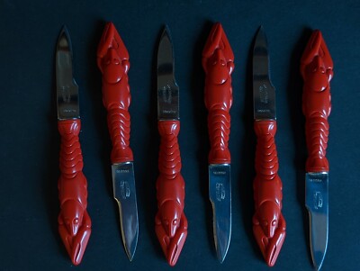 Krebs Meeresfrüchte Messer Eskilstuna Nyttovaror Schweden Vintage Rarität
