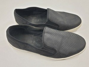 snakeskin slip on trainers