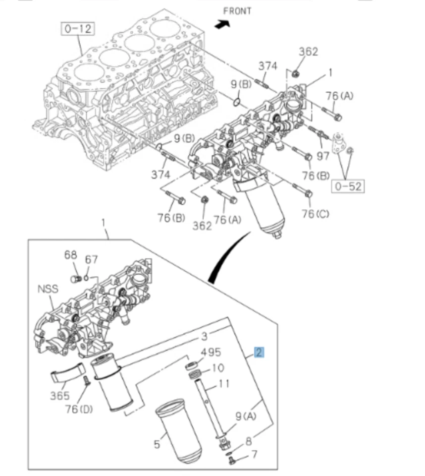 2x Oil Filter for ISUZU NPR Eco-Max Reach 4JJ1 3,0L 11-18 - Изображение 2 из 4