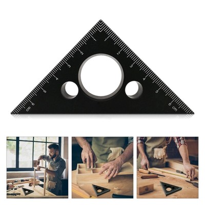 Triangles Measuring Tool Ruler Alloy Metal 90/45 Degree Protractor