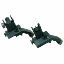 Front and Rear Flip Up 45 Degree Offset Rapid Transition Backup Iron Sight