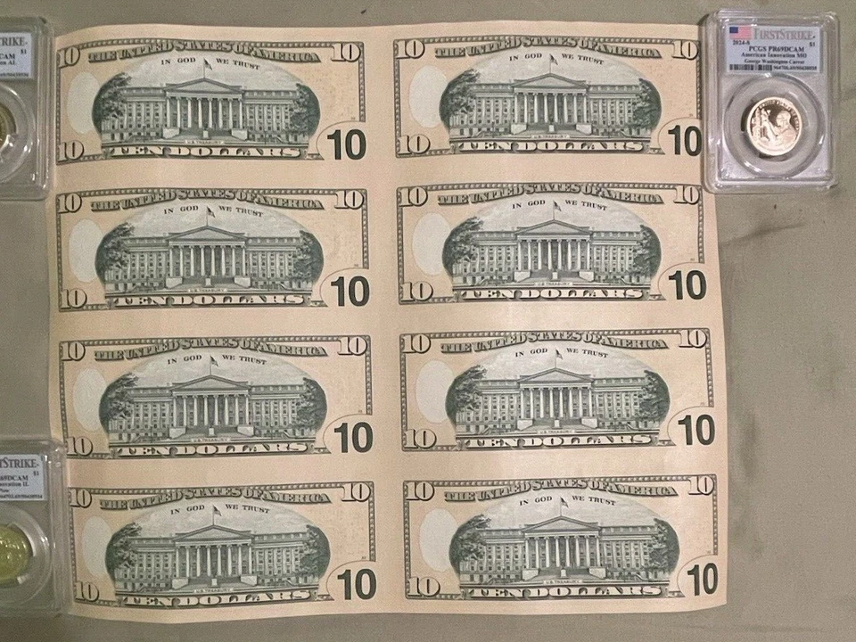 $10: Eight-Note Sheet Uncut Currency Fort Worth (TX) - Image 4 of 4