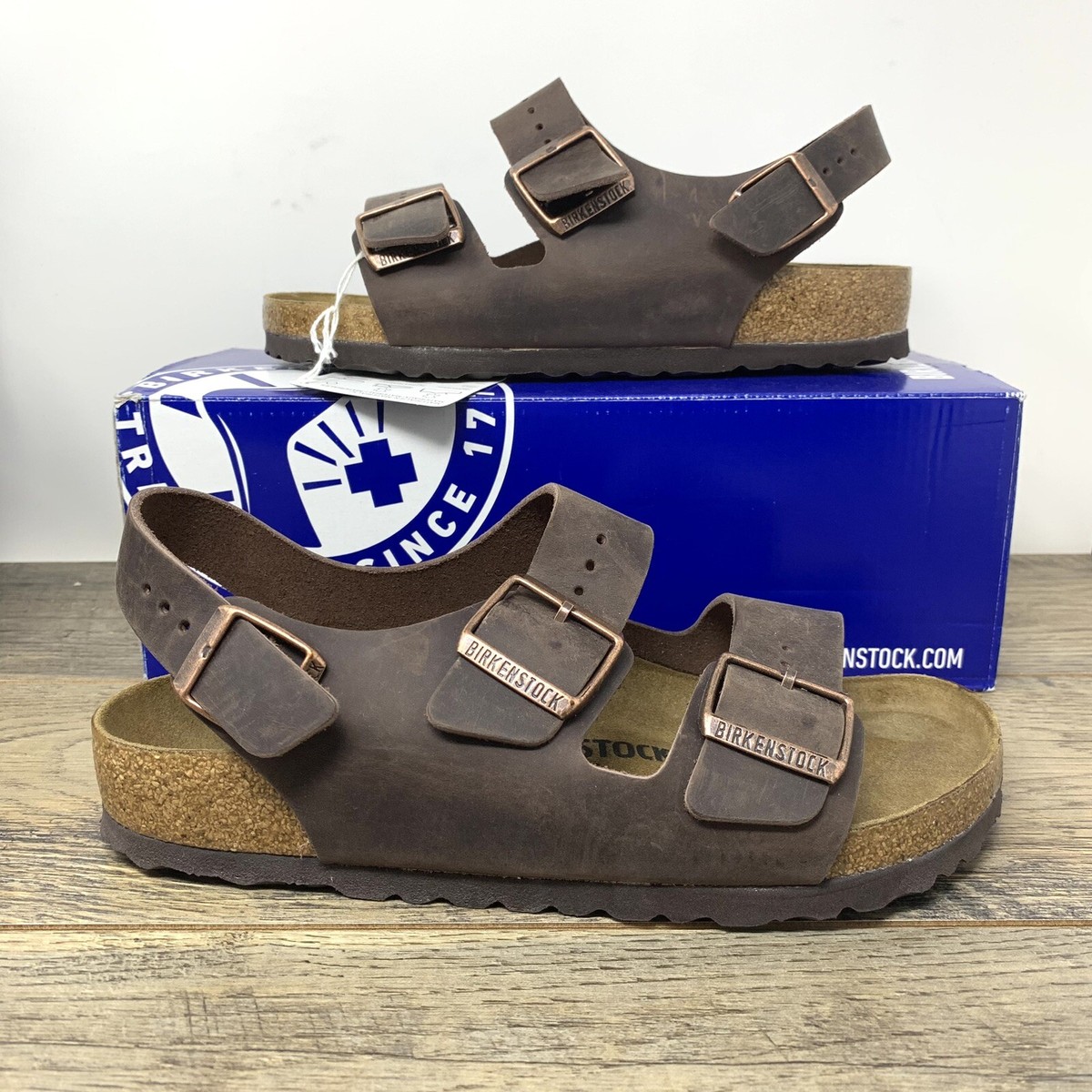 Birkenstock Milano Leather Sandals | Habana Brown — Size 37 