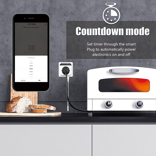 Programmable Smart Wifi Thermostat Plug Outlet Temperature Controller H0J0 - Picture 9 of 12
