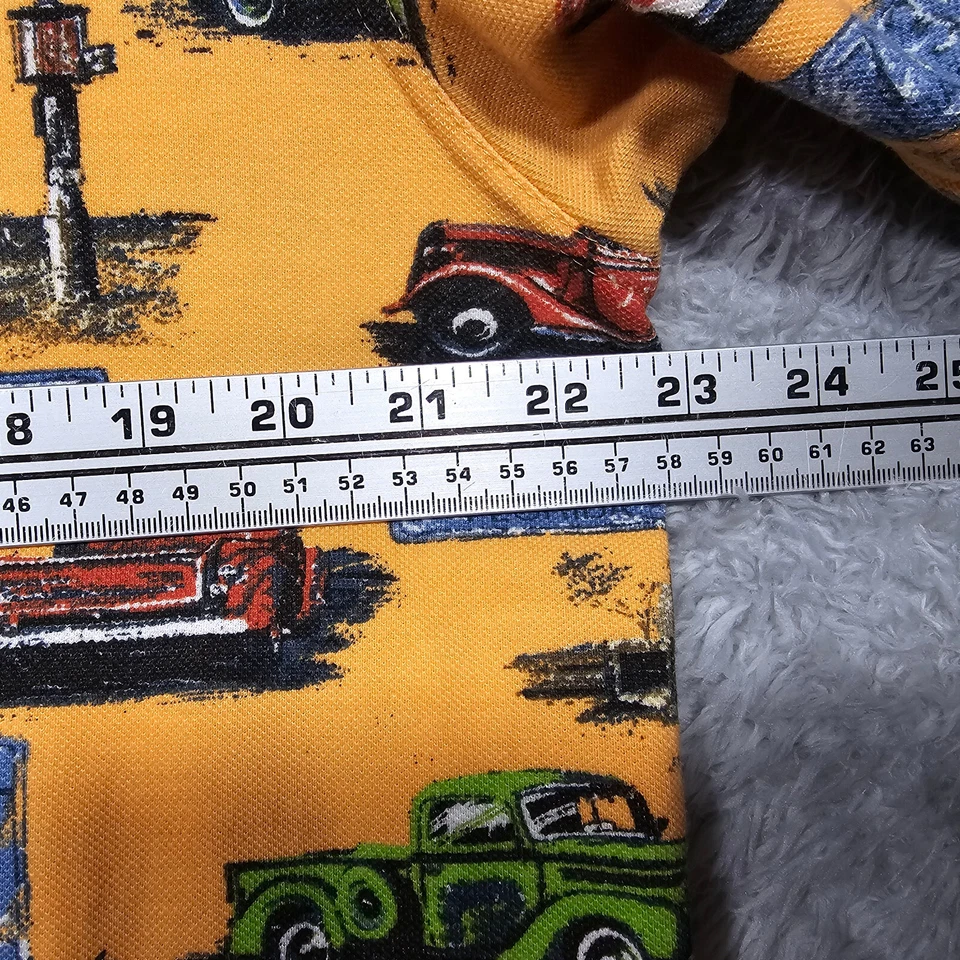 Camisa polo vintage antigua con matrícula de camión grande tejida de algodón estampado por todas partes Foto 2 de 4