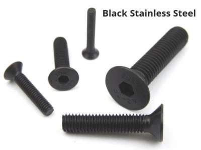 CARBOLTS BLACK A2 STAINLESS STEEL SOCKET COUNTER SUNK SCREWS ALLEN KEY BOLTS