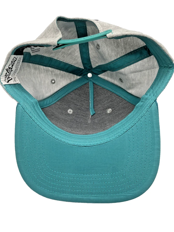 Pokemon Charizard Hat Cap Snapback Turquoise & Gray Youth Baseball Hat - Image 2 of 4
