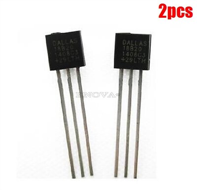 2Pcs Thermometer Temperature Sensor TO-92 Dallas DS18B20 18B20 Ic New as